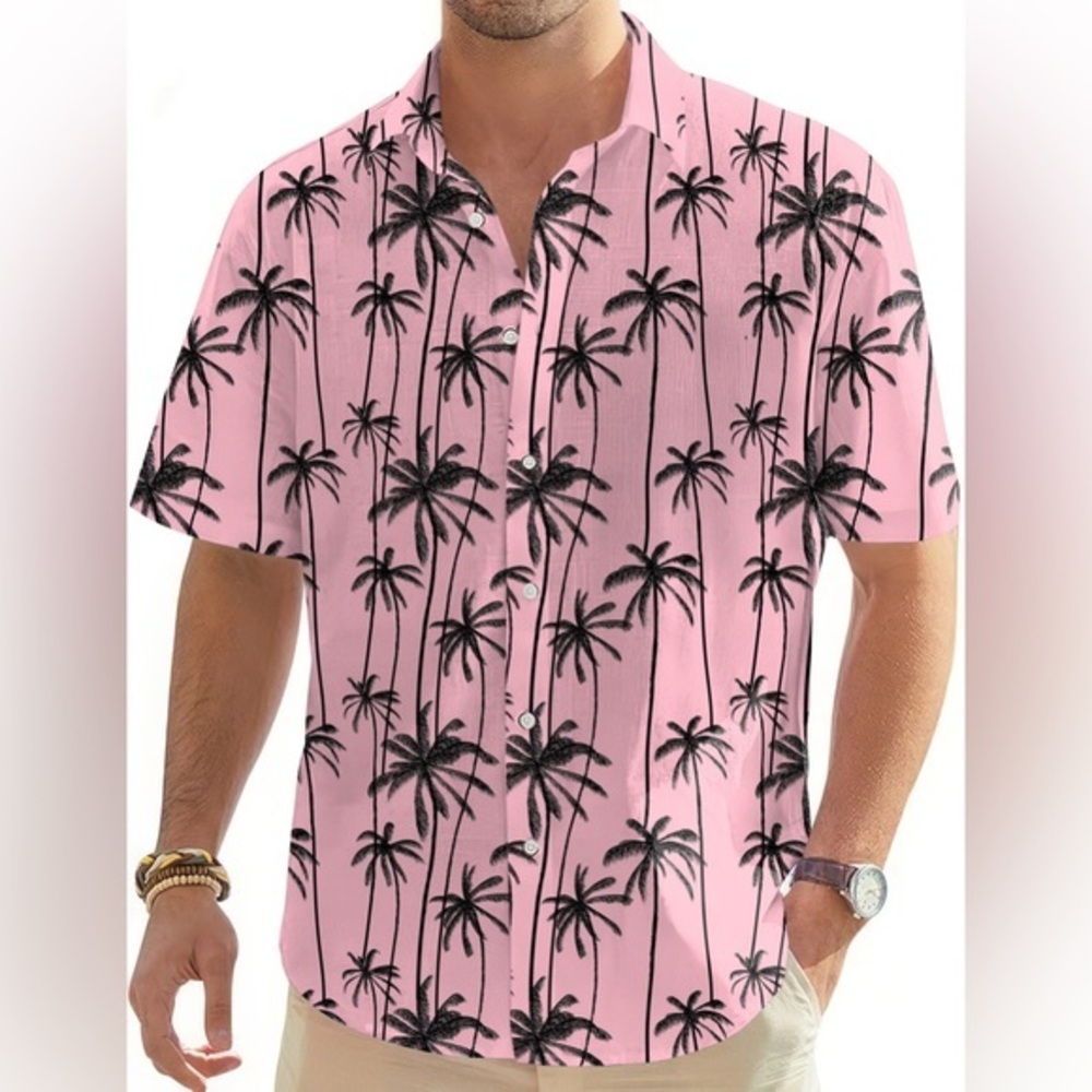 MEN'S GOLF HAWAIIAN SHIRTS BUTTON DOWN SHIRT